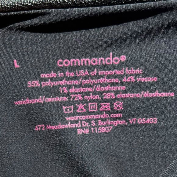 🌻NEW w.tags COMMANDO Black Perfect Control Faux Leather Leggings Size Large - Picture 12 of 16